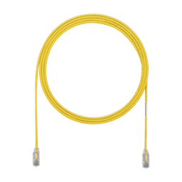 Cable de Parcheo TX6, UTP Cat6, Diámetro Reducido (28AWG), Color Amarillo, 10ft 