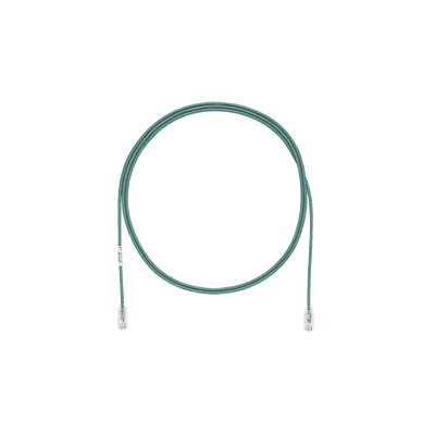 Cable de Parcheo TX6, UTP Cat6, Diámetro Reducido (28AWG), Color Verde, 3ft 