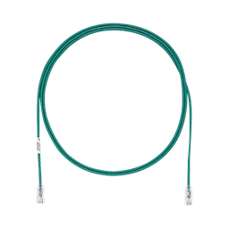 Cable de Parcheo TX6, UTP Cat6, Diámetro Reducido (28AWG), Color Verde, 5ft 