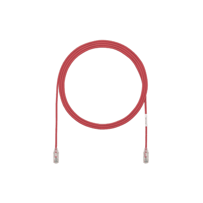 Cable de Parcheo TX6, UTP Cat6, Diámetro Reducido (28AWG), Color Rojo, 5ft 