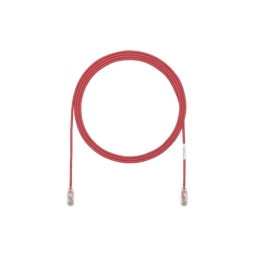 Cable de Parcheo TX6, UTP Cat6, Diámetro Reducido (28AWG), Color Rojo, 5ft 