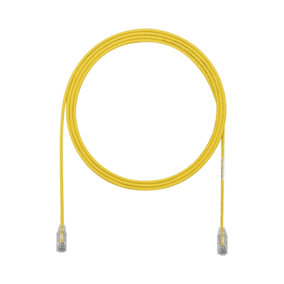 Cable de Parcheo TX6, UTP Cat6, Diámetro Reducido (28AWG), Color Amarillo, 5ft 