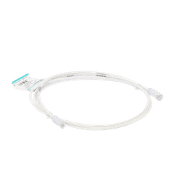 Cable de Parcheo TX6, UTP Cat6, Diámetro Reducido (28AWG), Color Blanco Mate, 7ft 