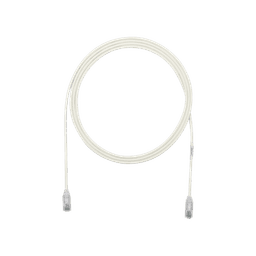 Cable de Parcheo TX6, UTP Cat6, Diámetro Reducido (28AWG), Color Blanco Mate, 7ft 