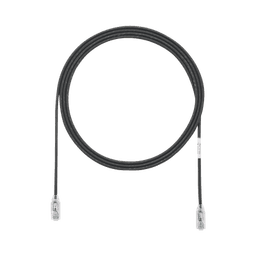 Cable de Parcheo TX6, UTP Cat6, Diámetro Reducido (28AWG), Color Negro, 7ft 