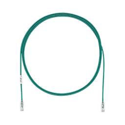 Cable de Parcheo TX6, UTP Cat6, Diámetro Reducido (28AWG), Color Verde, 7ft 