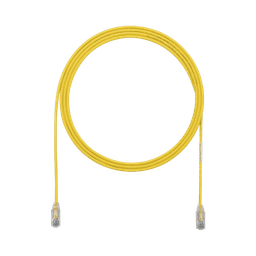 Cable de Parcheo TX6, UTP Cat6, Diámetro Reducido (28AWG), Color Amarillo, 7ft 