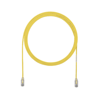 Cable de Parcheo UTP Cat6A, CM/LSZH, Diámetro Reducido (28AWG), Color Amarillo, 3ft