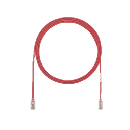 Cable de Parcheo UTP Cat6A, CM/LSZH, Diámetro Reducido (28AWG), Color Rojo, 5ft