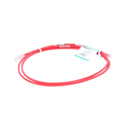 Cable de Parcheo UTP Cat6A, CM/LSZH, Diámetro Reducido (28AWG), Color Rojo, 7ft