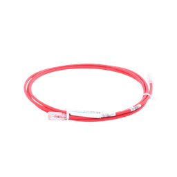 Cable de Parcheo UTP Cat6A, CM/LSZH, Diámetro Reducido (28AWG), Color Rojo, 7ft