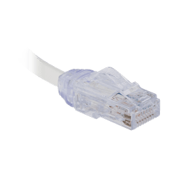 Cable de Parcheo UTP, Cat6A, Diámetro Reducido (28 AWG), CM/LSZH, Color Blanco Mate, 8in (20.3cm)