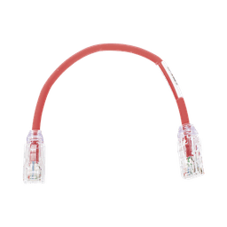 Cable de Parcheo UTP, Cat6A, Diámetro Reducido (28 AWG), CM/LSZH, Color Rojo, 8in (20.3cm)