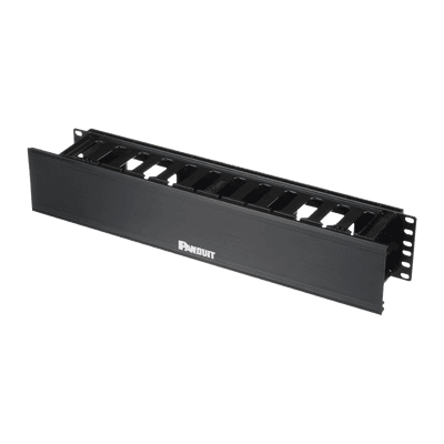 Organizador de Cables Horizontal PatchLink, Sencillo (Solo Frontal), Con Tapa Extendida, Para Rack de 19in, 2UR