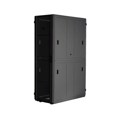 Gabinete FlexFusion™ XGL (Light) para Centros de Datos, 48 UR, 800 mm de Ancho, 1070 mm de Profundidad, Fabricado en Acero, Color Negro