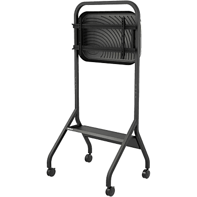 Carro Móvil para Pantalla Plana / 43" a 75"+ Displays / Altura Ajustable 49.8"-65.8" (126.5-167.1 cm) / Capacidad 150 lb (68 kg) / 4 Ruedas Dobles 4" (102 mm) / Gestión de Cableado Interno / Estructura Tubular / Incl