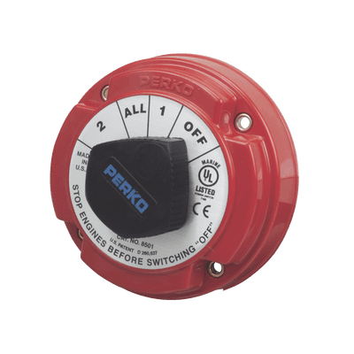 Switch Selector de Batería de Servicio Mediano, para Sistemas Eléctricos Marinos