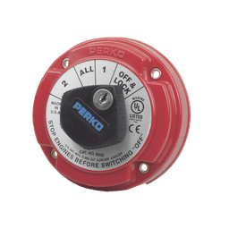Switch Selector de Batería de Servicio Mediano con Bloqueo por Medio de Llave, para Sistemas Eléctricos Marinos