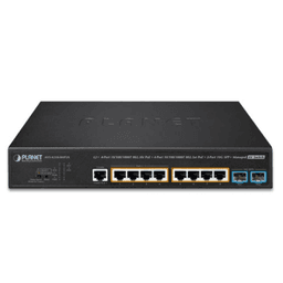 Switch AV Administrable Capa 2/ Compatible con Dante / 4 Puertos Gigabit PoE++ 802.3bt 95W + 4 Puertos Gigabit PoE+ 802.3at 32W + 2 Puertos 10G SFP+ / Presupuesto PoE 240W / Dual UI Pro AV y Standard / Compatibilidad Dante y NDI / Fanless / VLAN Routing I