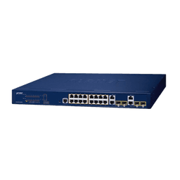 Switch Administrable PoE  Capa 2 de 16 Puertos 10/100/1000 Mbps 802.3af/at, 4 Puertos SFP Gigabit, Hasta 240 W 
