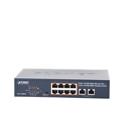 Switch no administrable PoE de 8 puertos 10/100/1000 Mbps con PoE 802.3af/at