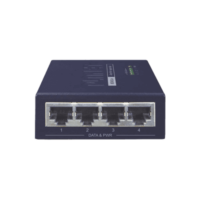 Inyector High PoE, de 4 Puertos Gigabit de Entrada, 4 Puertos PoE 802.3af/at Gigabit de Salida Para Cada Puerto, Hasta 30 W por interfaz