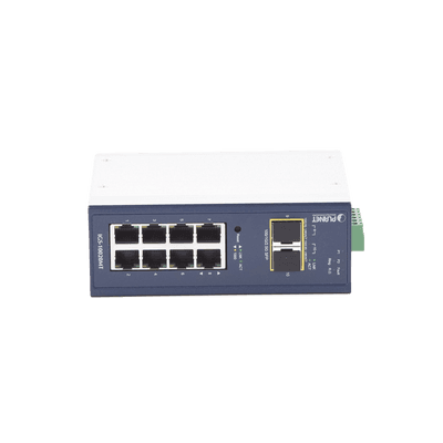 Switch Industrial Administrable Capa 2, 8 Puertos 10/100/1000T, 2 Puertos SFP 1G / 2.5 G BASE X