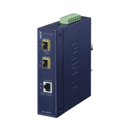 Convertidor de Medios Industrial de 1 Puerto Ethernet 10/100/1000 Base-T a 2 Puertos SFP 100/1000/2500 Base-X 