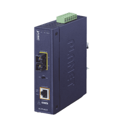 Convertidor de medios industrial PoE+ 1000BASE-SX a 10/100/1000BASE-T 802.3at (SC,MM) -550 m