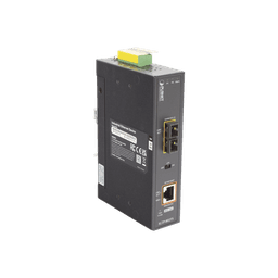 Convertidor de Medios Industrial PoE+ 1000BASE-LX a 10/100/1000BASE-T 802.3at (SC,SM) -20 km