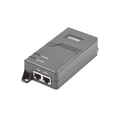 Inyector PoE  IEEE 802.3at, Puertos Gigabit, Hasta 30 W de Salida PoE (Mid-span)