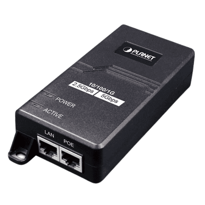 Inyector PoE 802.3 af/at, Hasta 30 W, con Puertos de 10/100/1000Mbps/ 2.5 Gbps/5 Gbps