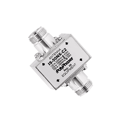 Protector Coaxial RF de CD Para 125 - 1000 MHz Con Ceja lateral y Conectores N Hembra en Ambos Lados, 50 Ω