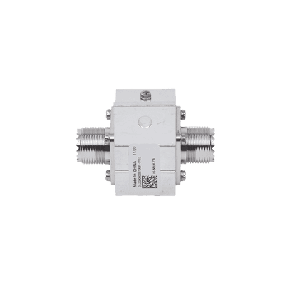 Protector RF Coaxial Contra Descargas Atmosféricas Para 1.5 a 700 MHz Con Ceja Lateral y Conectores UHF Hembra