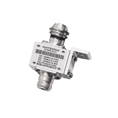 Protector RF Coaxial Para 10 - 1000 MHz de Ceja Frontal y Conectores N Hembra en Ambos Lados, 50 Ω