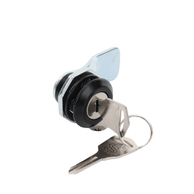 Cerradura con Paleta Metálica con 2 llaves para Gabinetes de Acero.