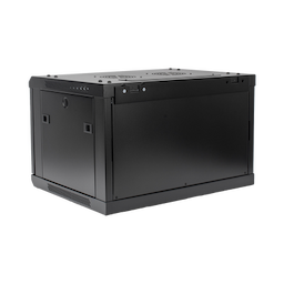 Gabinete PRECISION, Con Puerta de Cristal, de 19in, 6UR, 450mm de Profundidad, Color Negro