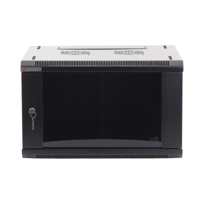 Gabinete PRECISION, Con Puerta de Cristal, de 19in, 6UR, 450mm de Profundidad, Color Negro