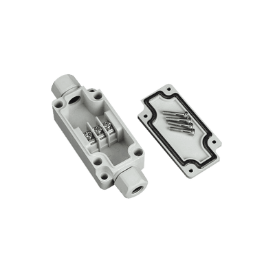 Caja de Conexión Exterior con Terminales Intermedias para 3 Líneas (Tornillo simple). Incluye Glándulas.