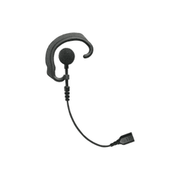 Auricular de gancho para el oído (RESPONDER) con cable de fibra trenzada y conector SNAP. Requiere micrófono de solapa de 1 o 2 hilos de la Serie SNAP.