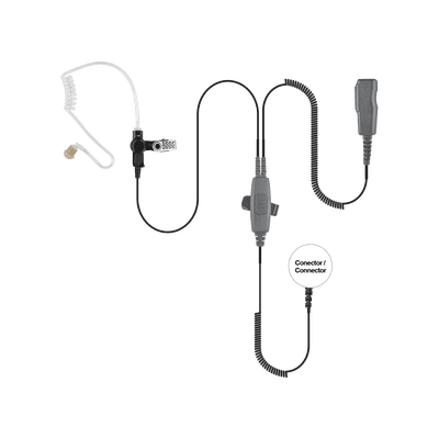 MICRÓFONO AUDÍFONO DE 2 CABLES CON DOBLE PTT P/ Motorola EP450, DEP450, P040, CP200 CT150, HYT TC-500/ 518/ 600/ 610/ 700/ 620/ 1600/ 700EX. MOTOROLA GP300/ SP-50/ P1225/ PRO-3150/ MAG-ONE/ EP-450/ EP-350/ RDU-2020/ XV-2600.