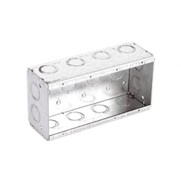 Caja Multigang de 4 Gangs,/ Profundidad de 2-1/2"/ 20 TKO (1/2"- 3/4").