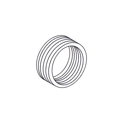 Reducción Bushing  Aluminio de 2"  a 1/2" / Para Tubo Conduit Rígido ó IMC / Con Recubrimiento de Uretano Purpura. 