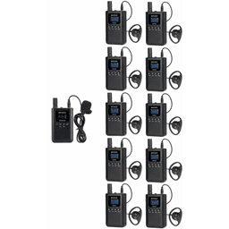 Kit para guía turístico de 1 transmisor y 10 receptores