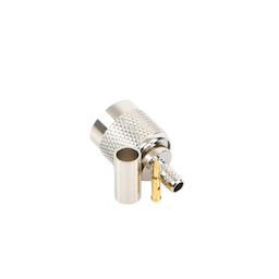 Conector TNC Macho de Anillo Plegable para Cables RG-58/U, LMR-195, Níquel/ Oro/ Delrin.