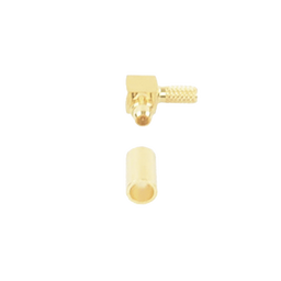 Conector MMCX Macho en A/R de Anillo Plegable para RG-174/U, BELDEN 8216, Oro/ Oro/ Teflón.