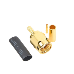 Conector SMA Macho Inverso de Anillo Plegable para Instalar en Cables RG-174/U y RG-316/U.