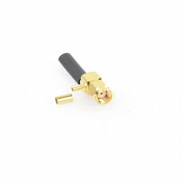 Conector SMA Macho Inverso en Ángulo Recto, Anillo Plegable/ RG-174/U, BELDEN 8216, Oro/ Oro/ Teflón.