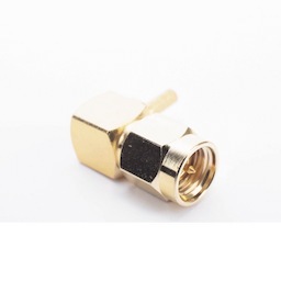 Conector SMA Macho en Ángulo Recto Para RG-174/U, Grupo B, Oro/ Oro/ Teflón.