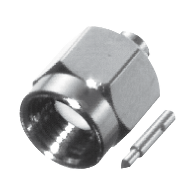 Conector SMA Macho para cable Semi-Rígido de 0.085" de Diámetro, Níquel/ Oro/ Teflón.